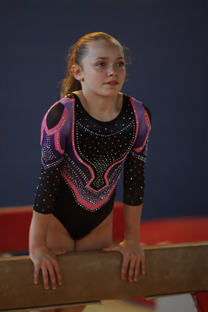 Justaucorps De Gymnastique Pour Filles 3-14 Ans - Manches Longues, Motifs Halloween, Danse, Patinage