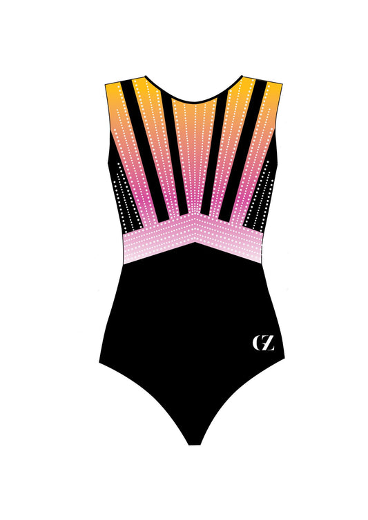 Shiny gymnastics leotard for competition and training - girl