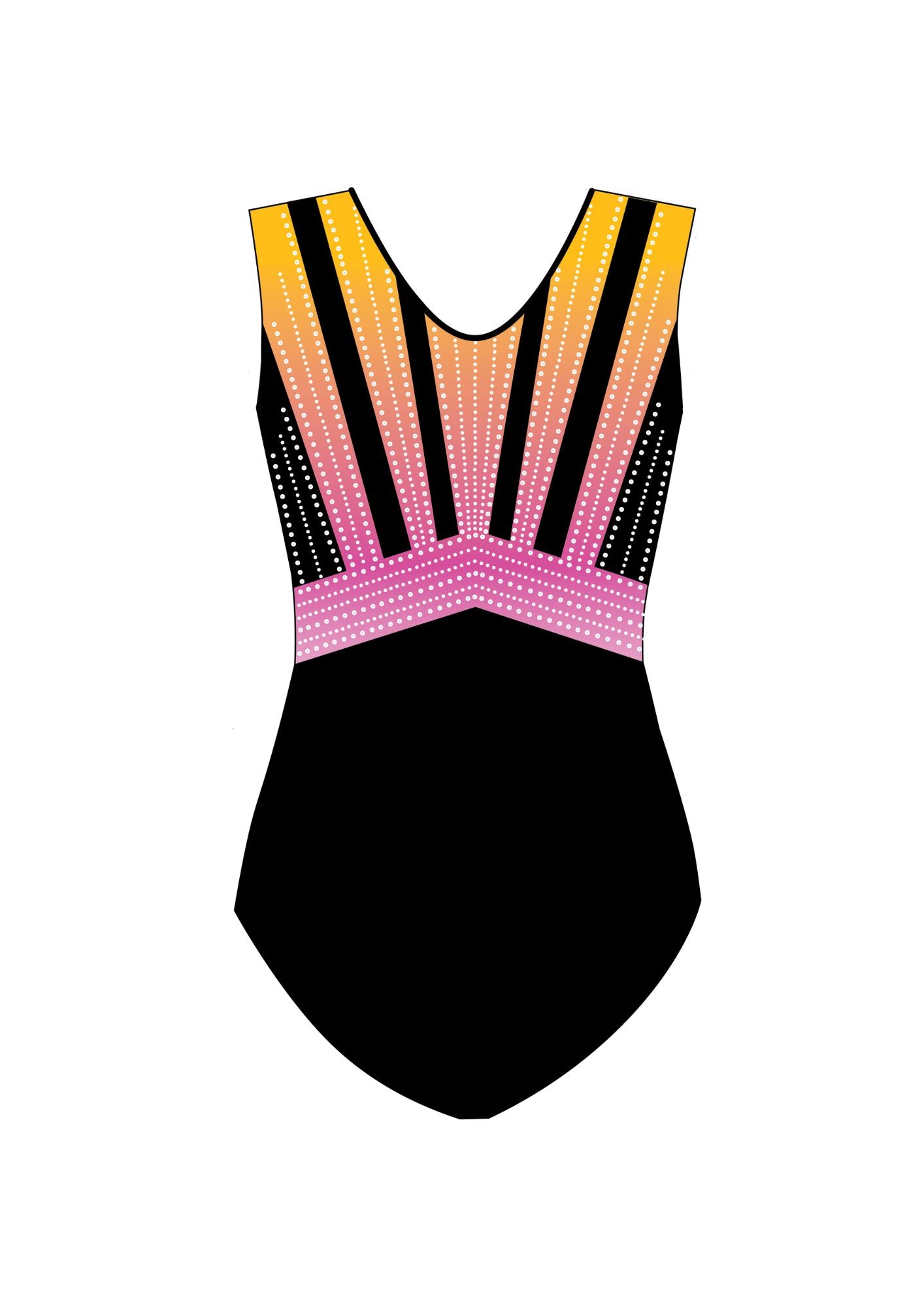 Shiny gymnastics leotard for competition and training - girl