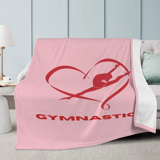 gymnastics blanket, gymnastics fleece, fleece blanket, gymnastics, pink blanket