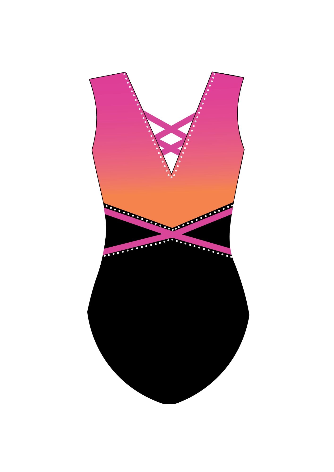 custom leotard, pink leotard, sleeveless leotard, shiny leotard