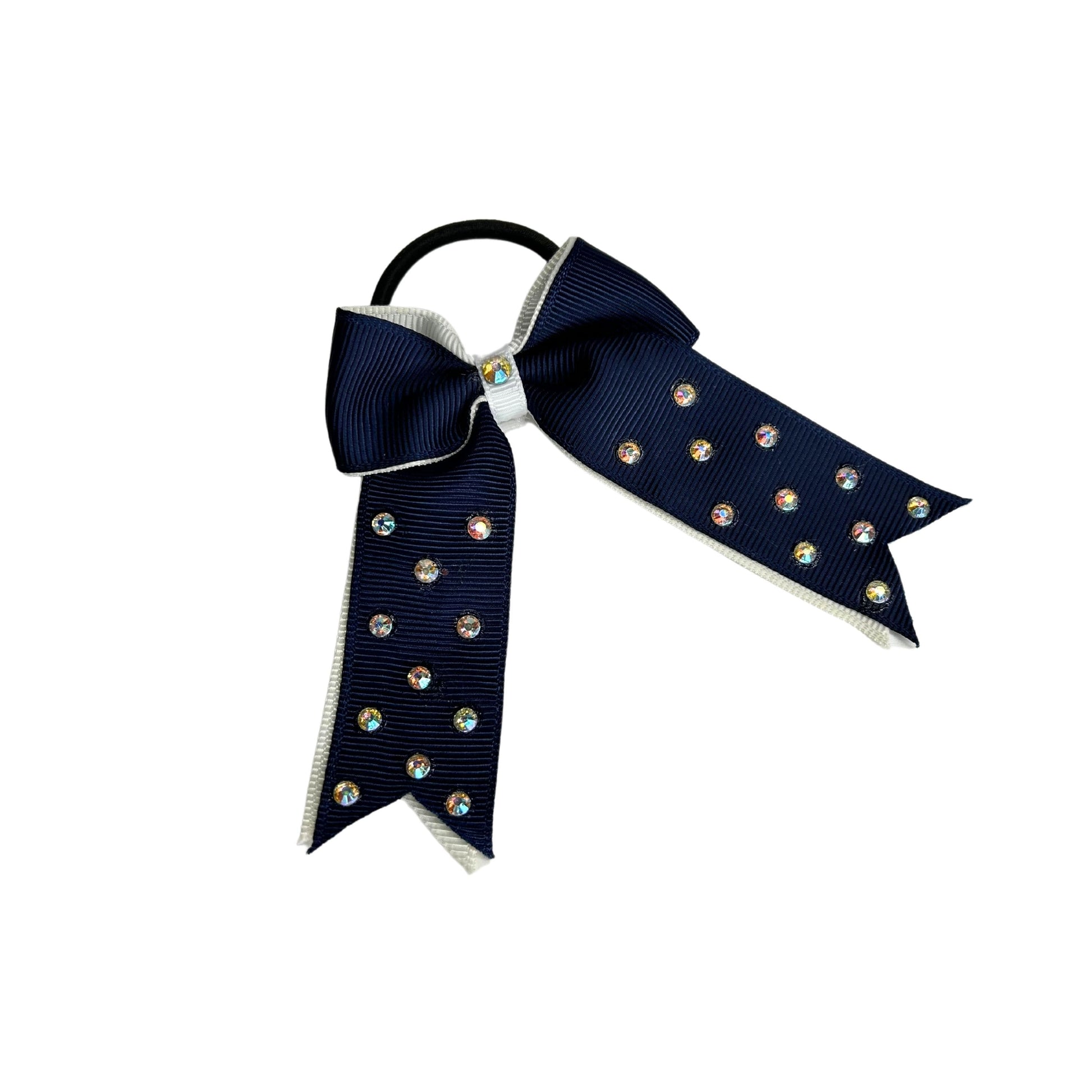 gymnastics bows, blue bows, shiny bows, rhinestones