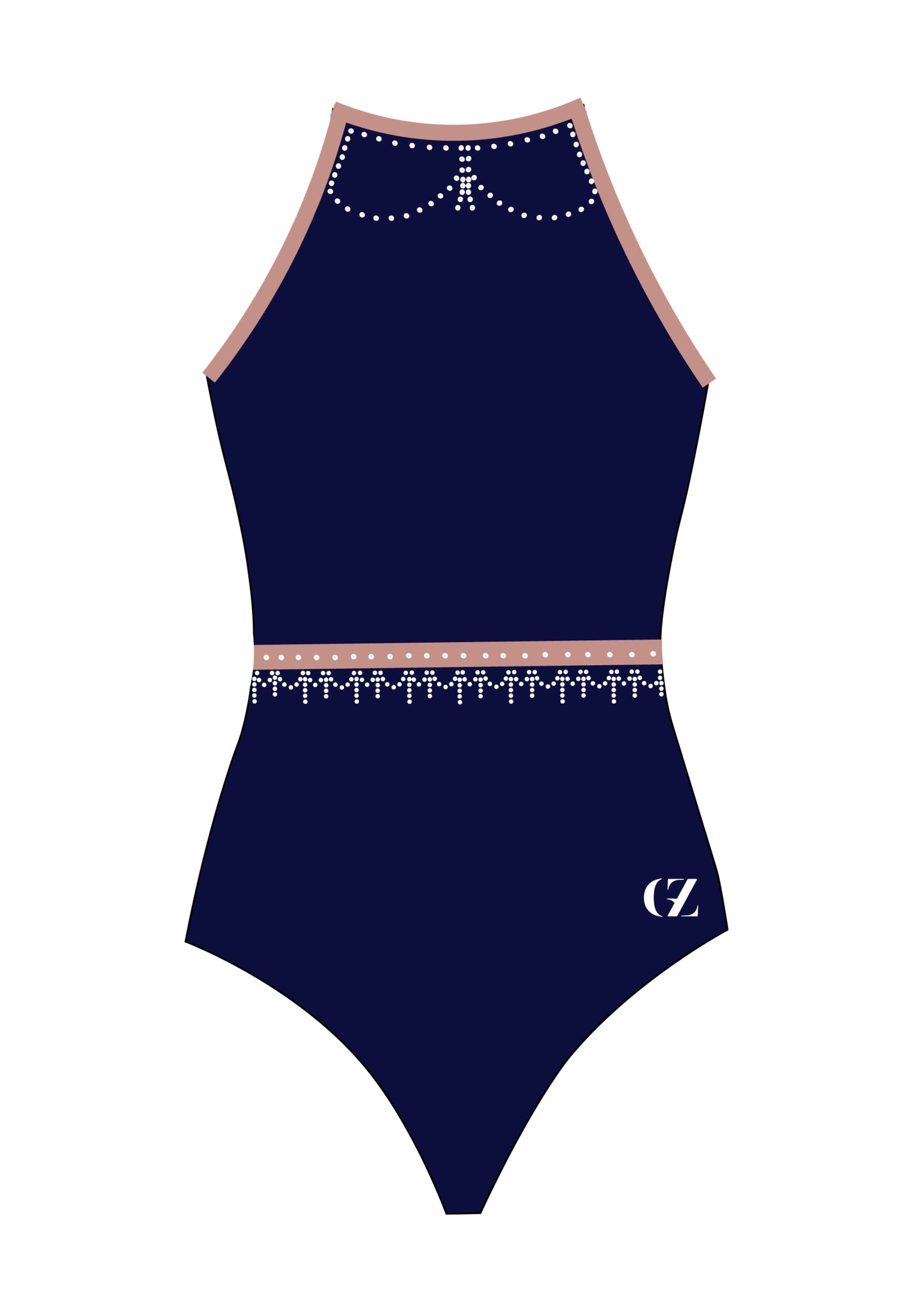 custom leotard, competition leotard, sleeveless leotard, blue leotard