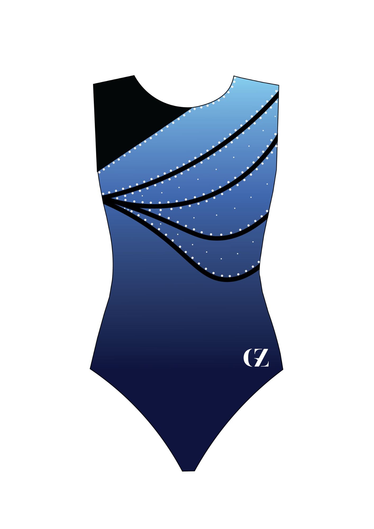 Nina Blue Gradient Gymnastics Leotard / GYMZANA – Gymzana