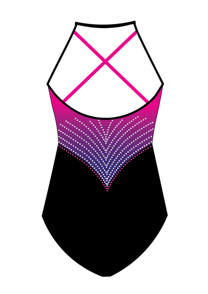 custom leotard, pink leotard, sleeveless leotard, sparkle leotard