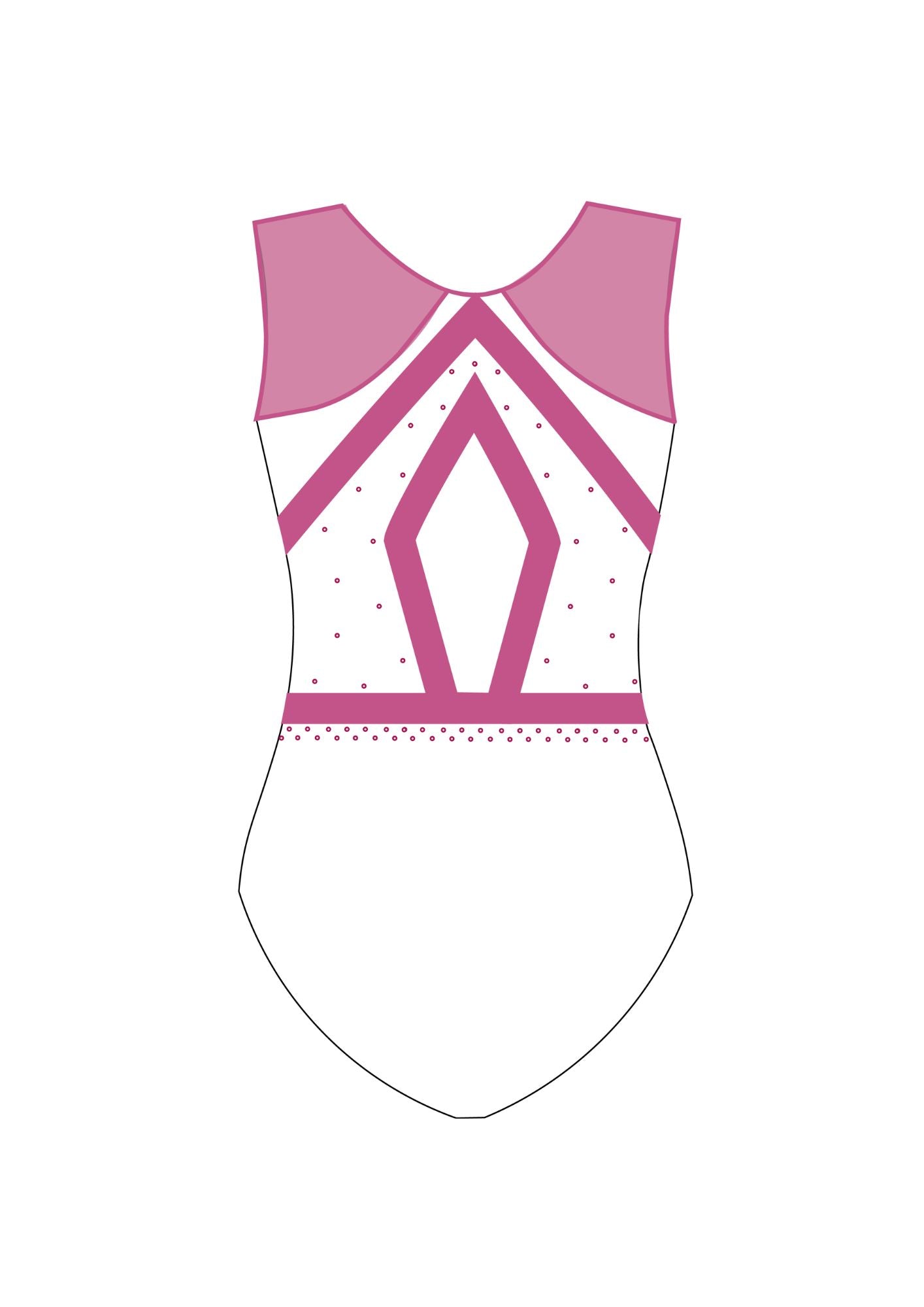 custom leotard, pink leotard, hermione, rhinestones, shiny leotard, sleeveless leotard