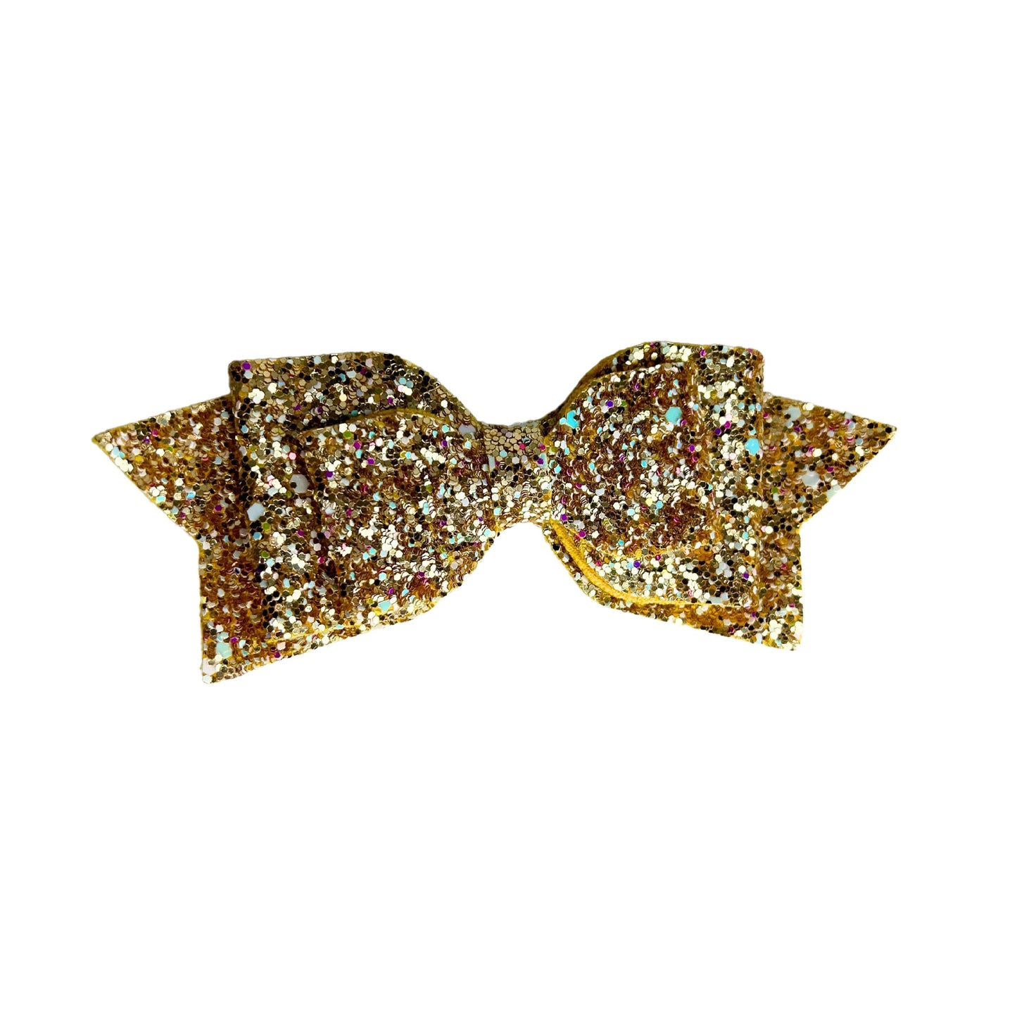 gymnastics bows, golden bows, yellow bows, shiny bows