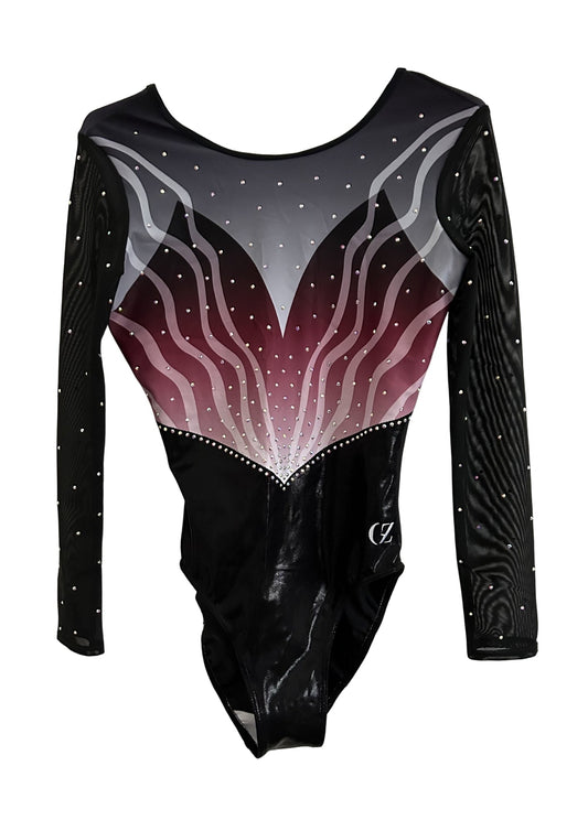 Gymnastics leotard for competition and training, cheap, comfortable, shiny. 