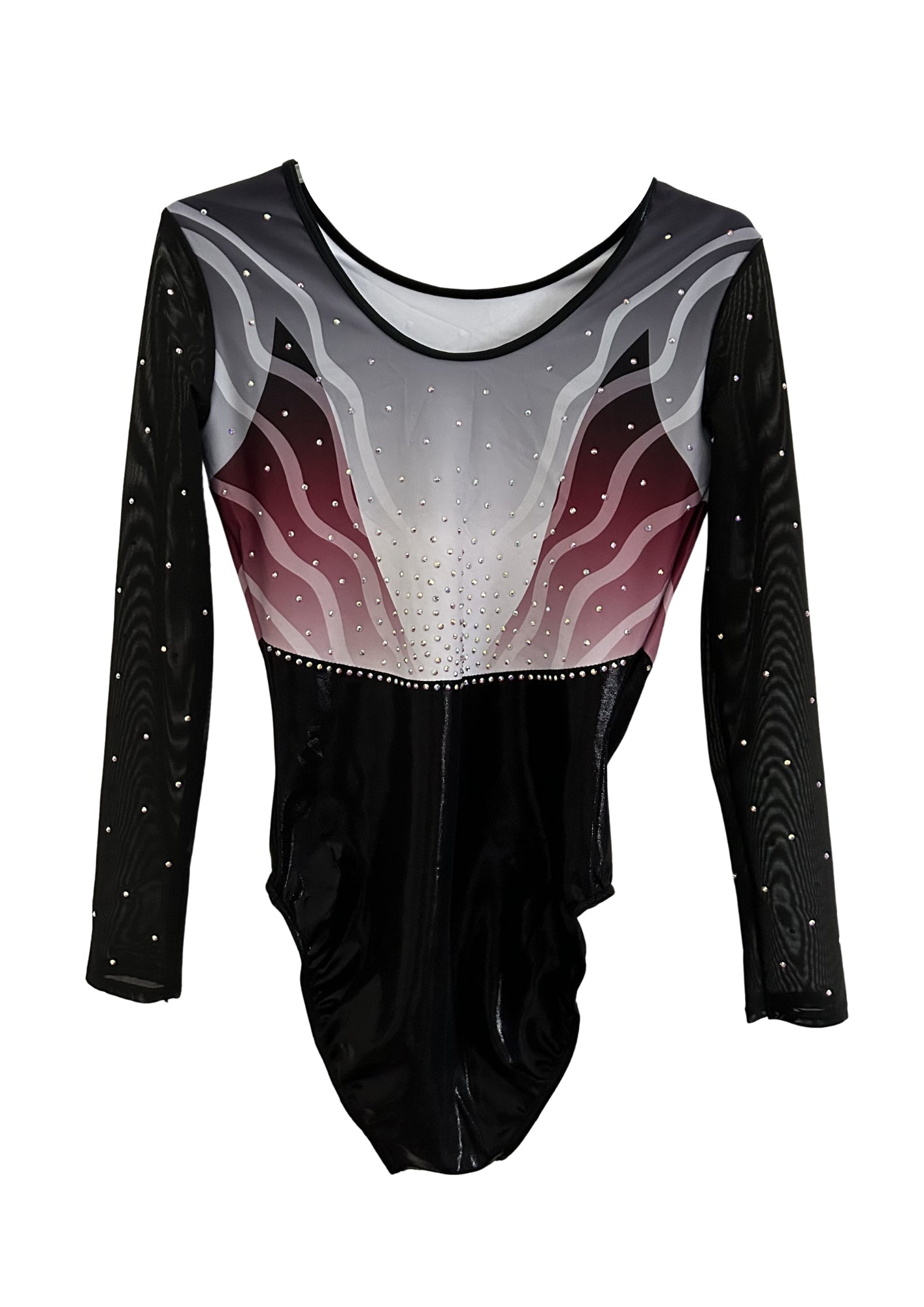 Gymnastics leotard for competition and training, cheap, comfortable, shiny. 