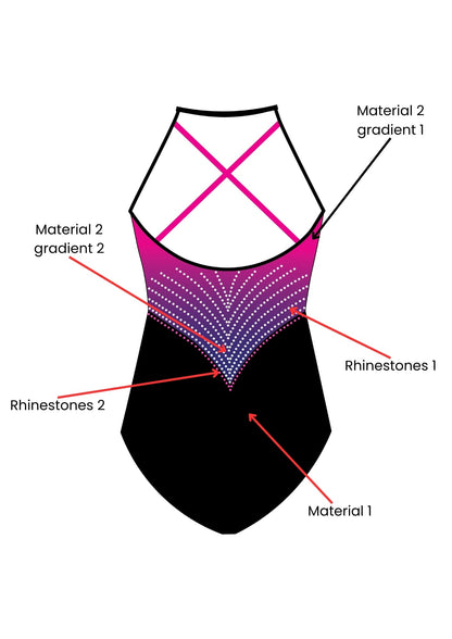 custom leotard, pink leotard, sleeveless leotard, sparkle leotard