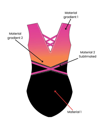 custom leotard, pink leotard, sleeveless leotard, shiny leotard