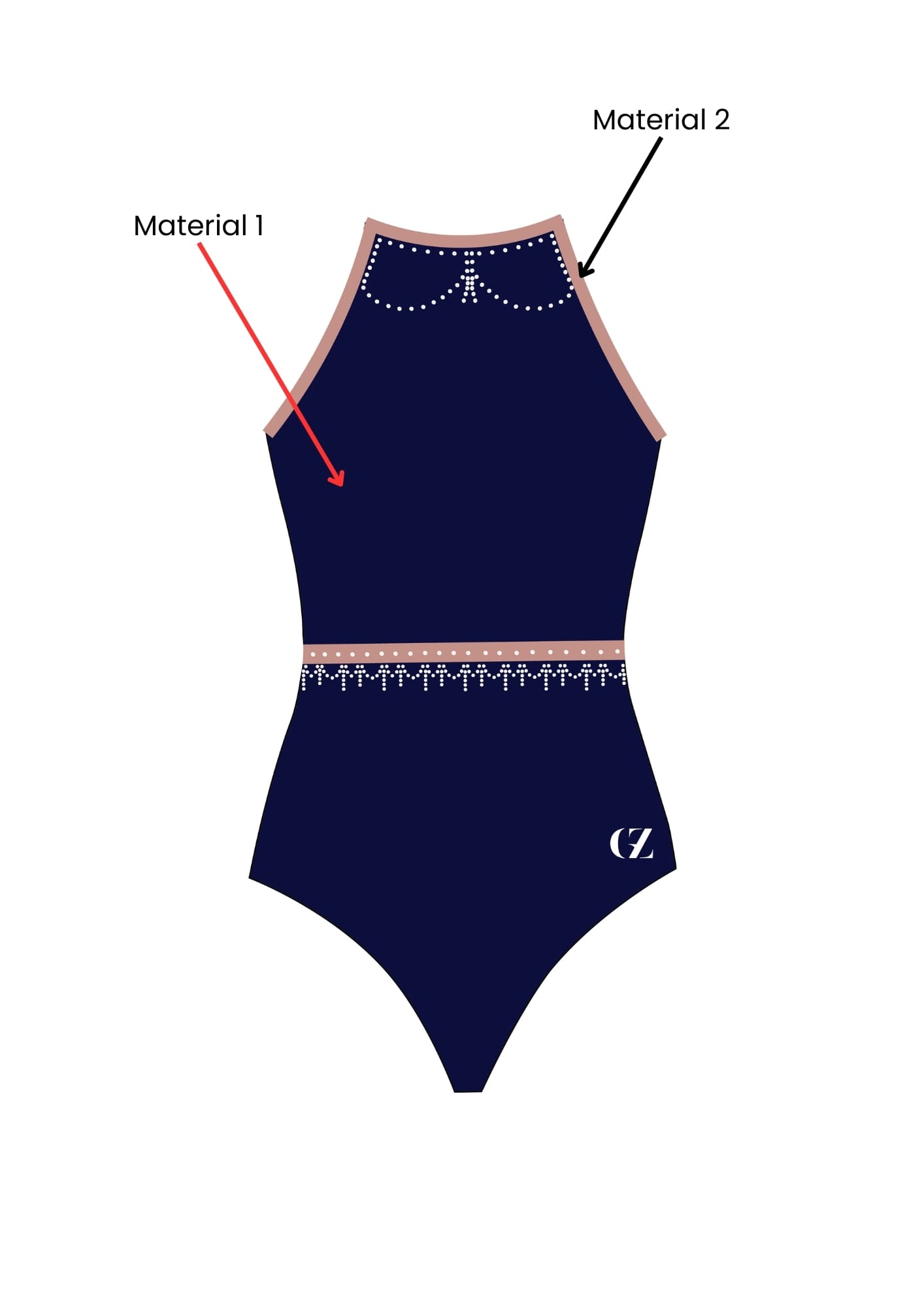 custom leotard, competition leotard, sleeveless leotard, blue leotard