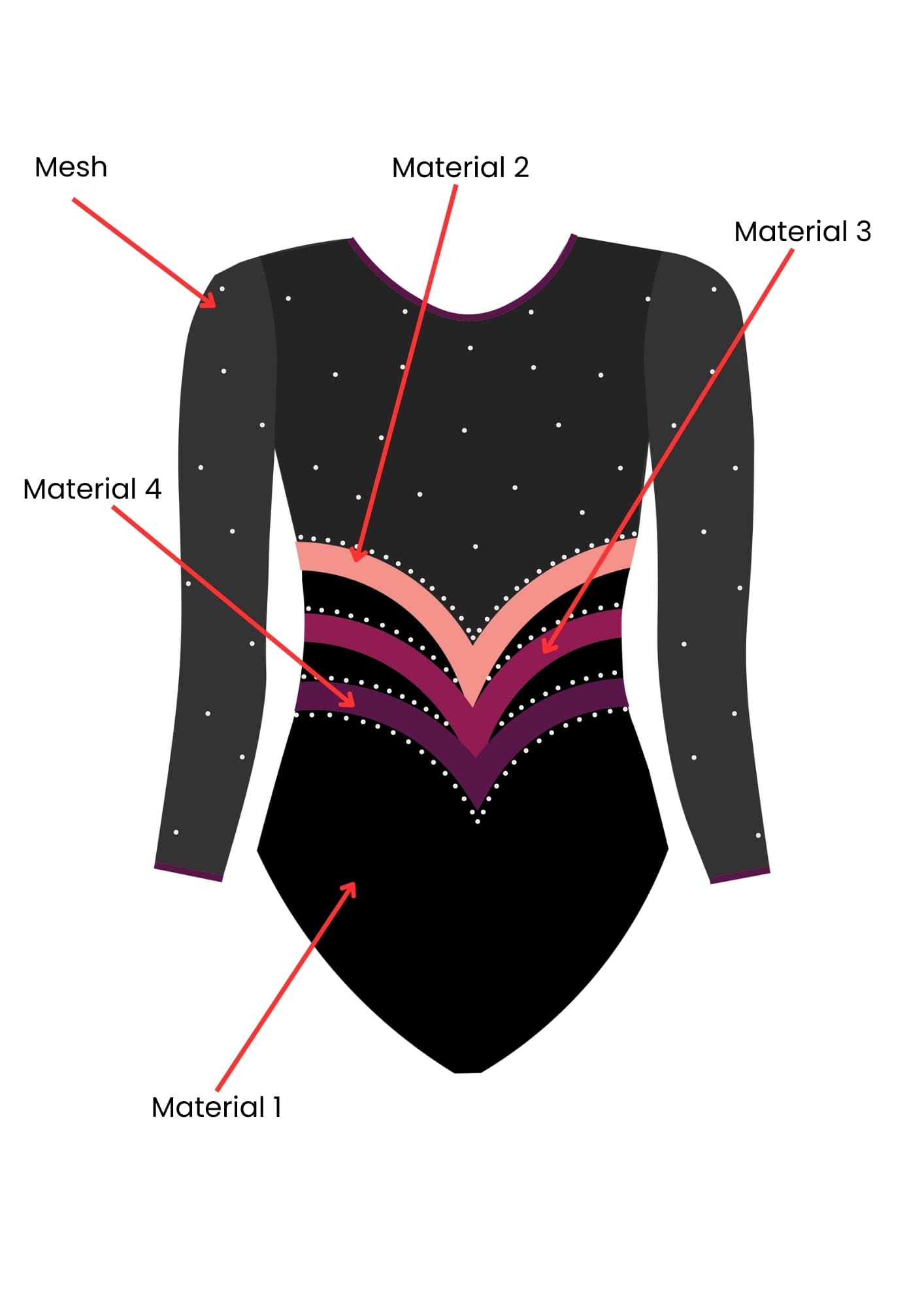 custom leotard, purple leotard, hermione, rhinestones, shiny leotard, long sleeve leotard