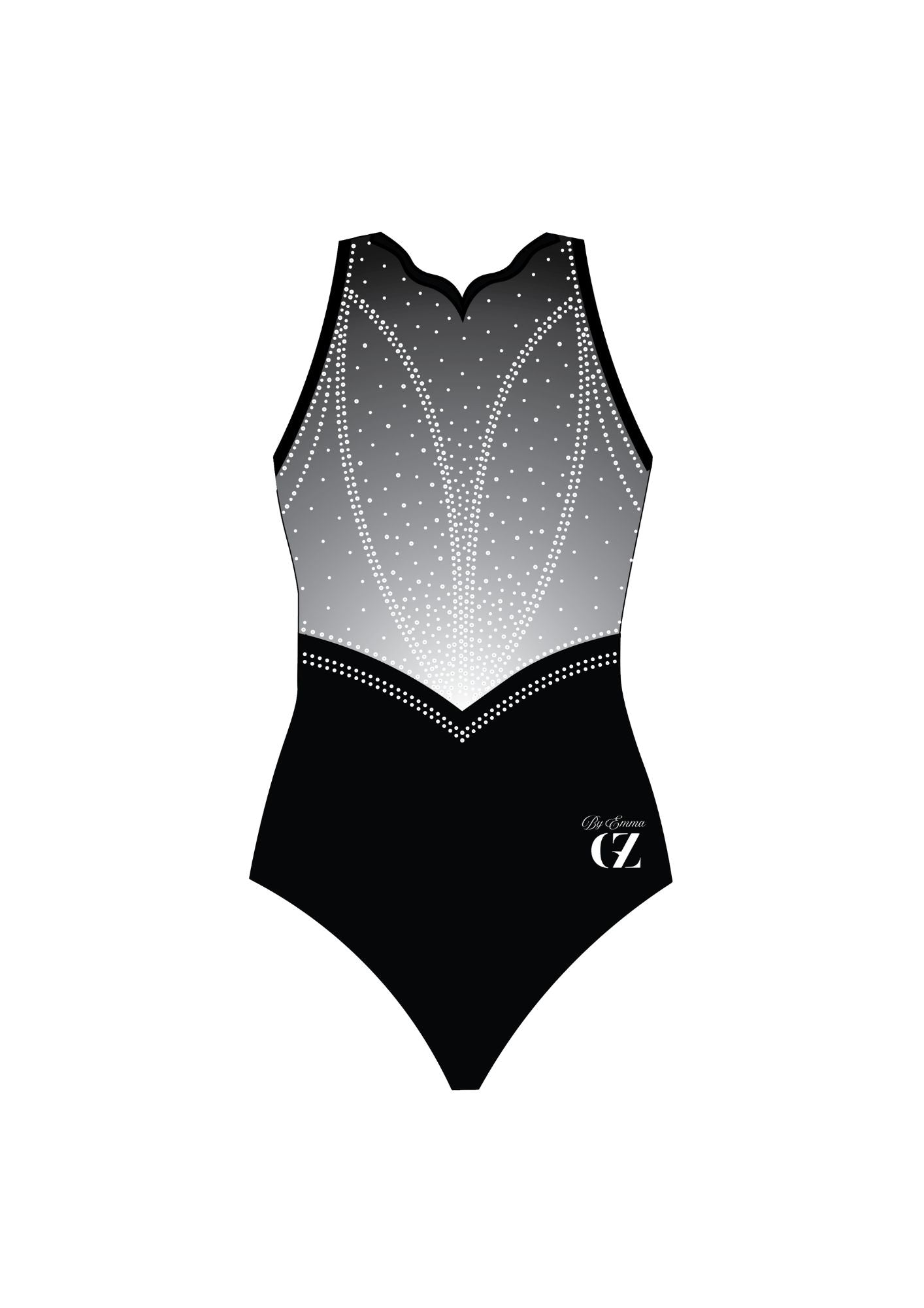 Robe à manches courtes Black Elegance - Par Emma