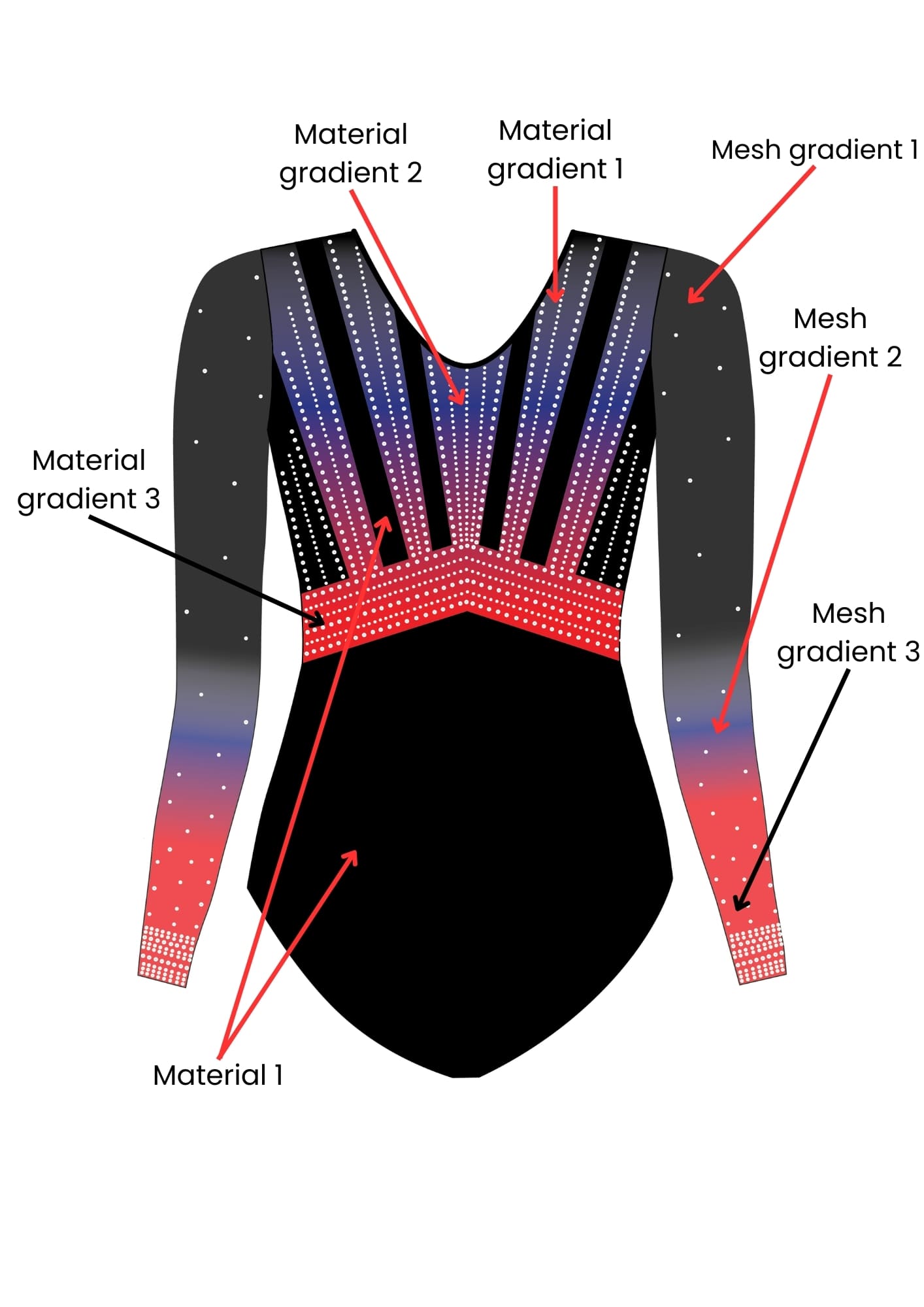 custom leotard, competition leotard, black leotard, blue leotard, long sleeve leotard, rhinestones, shiny leotard