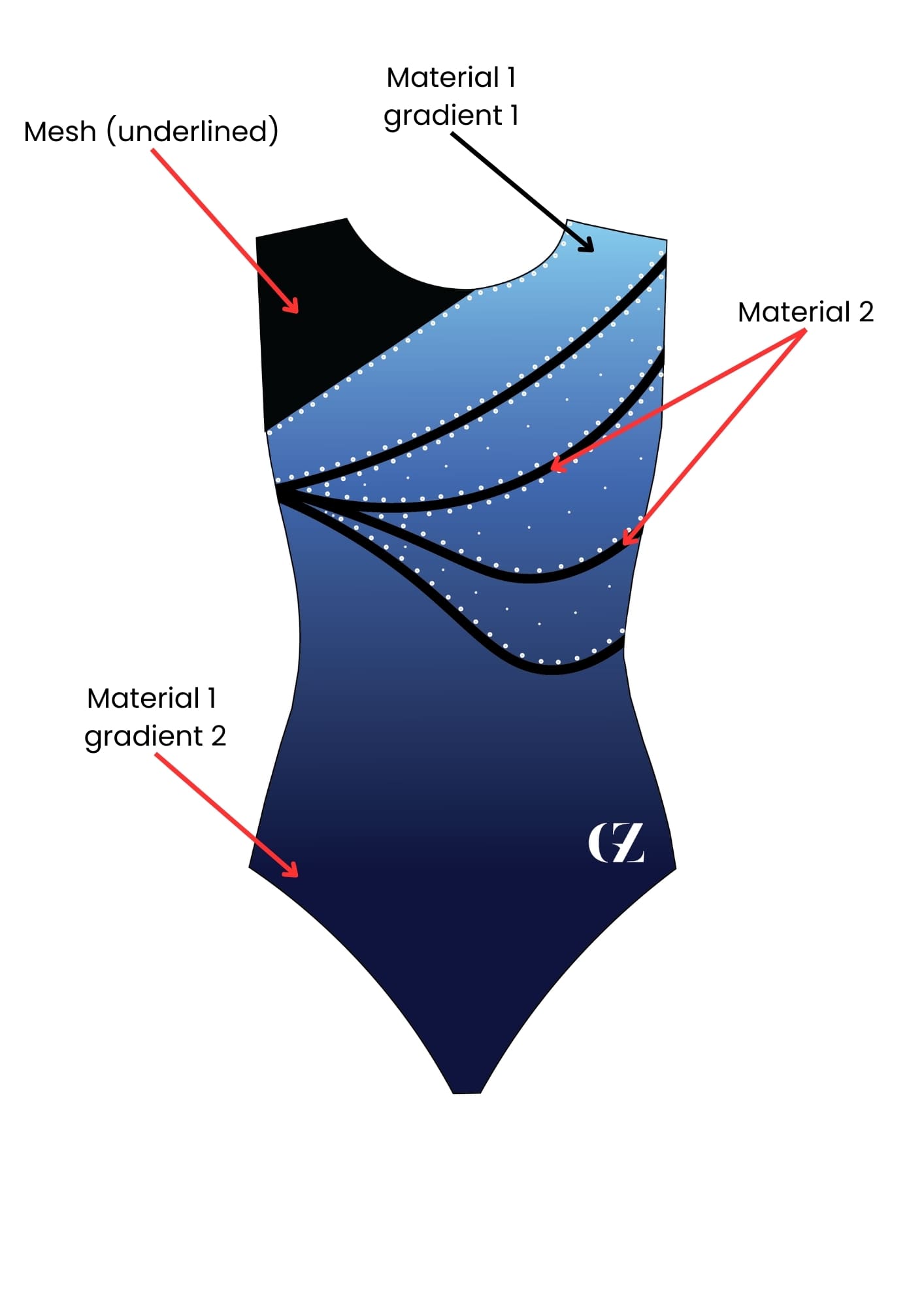 custom leotard, blue leotard, nina, rhinestones, shiny leotard, sleeveless leotard