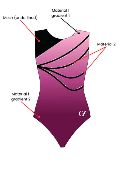 custom leotard, pink leotard, nina, rhinestones, shiny leotard, sleeveless leotard