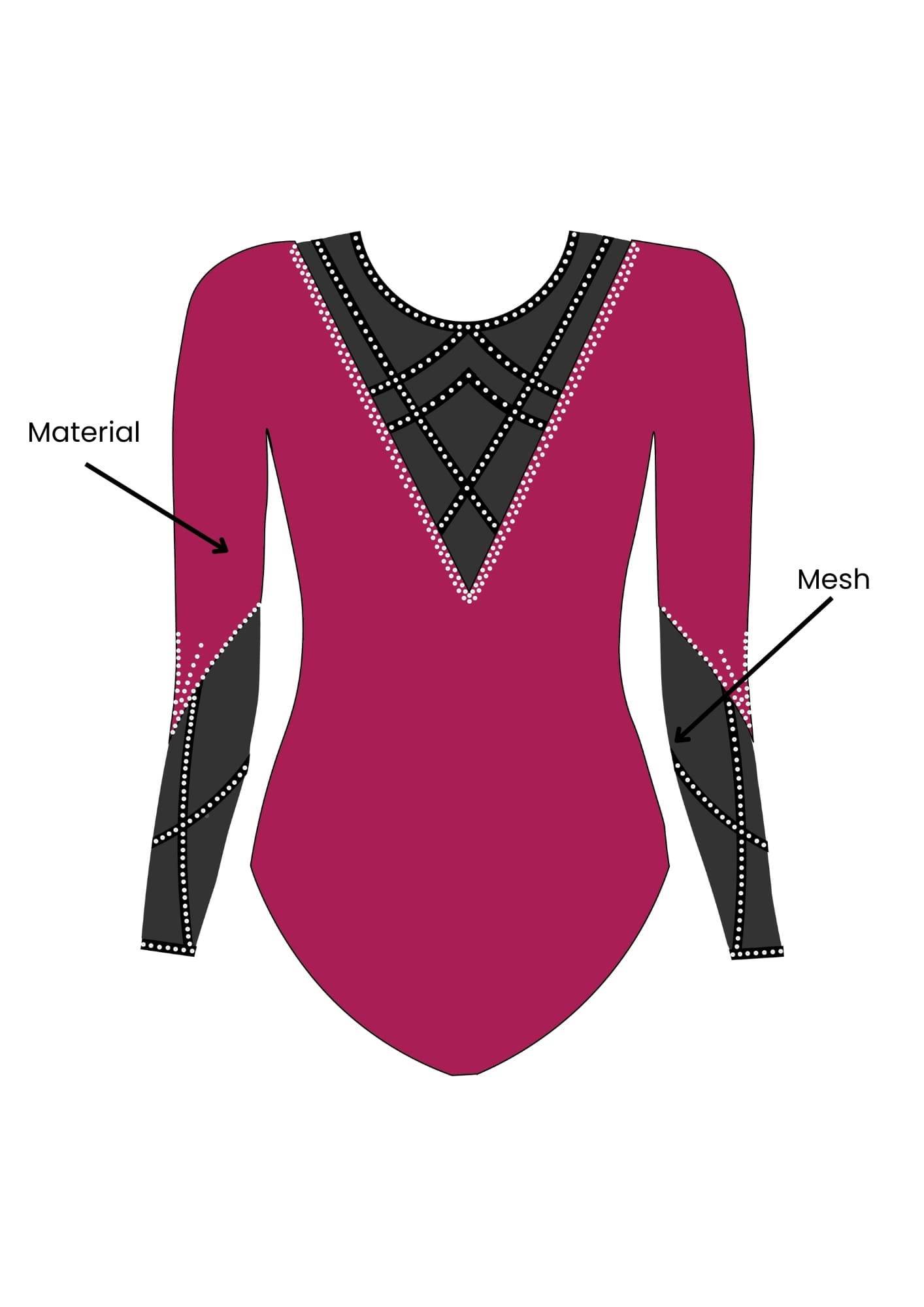 custom leotard, pink leotard, sabrina, rhinestones, shiny leotard, long sleeve leotard