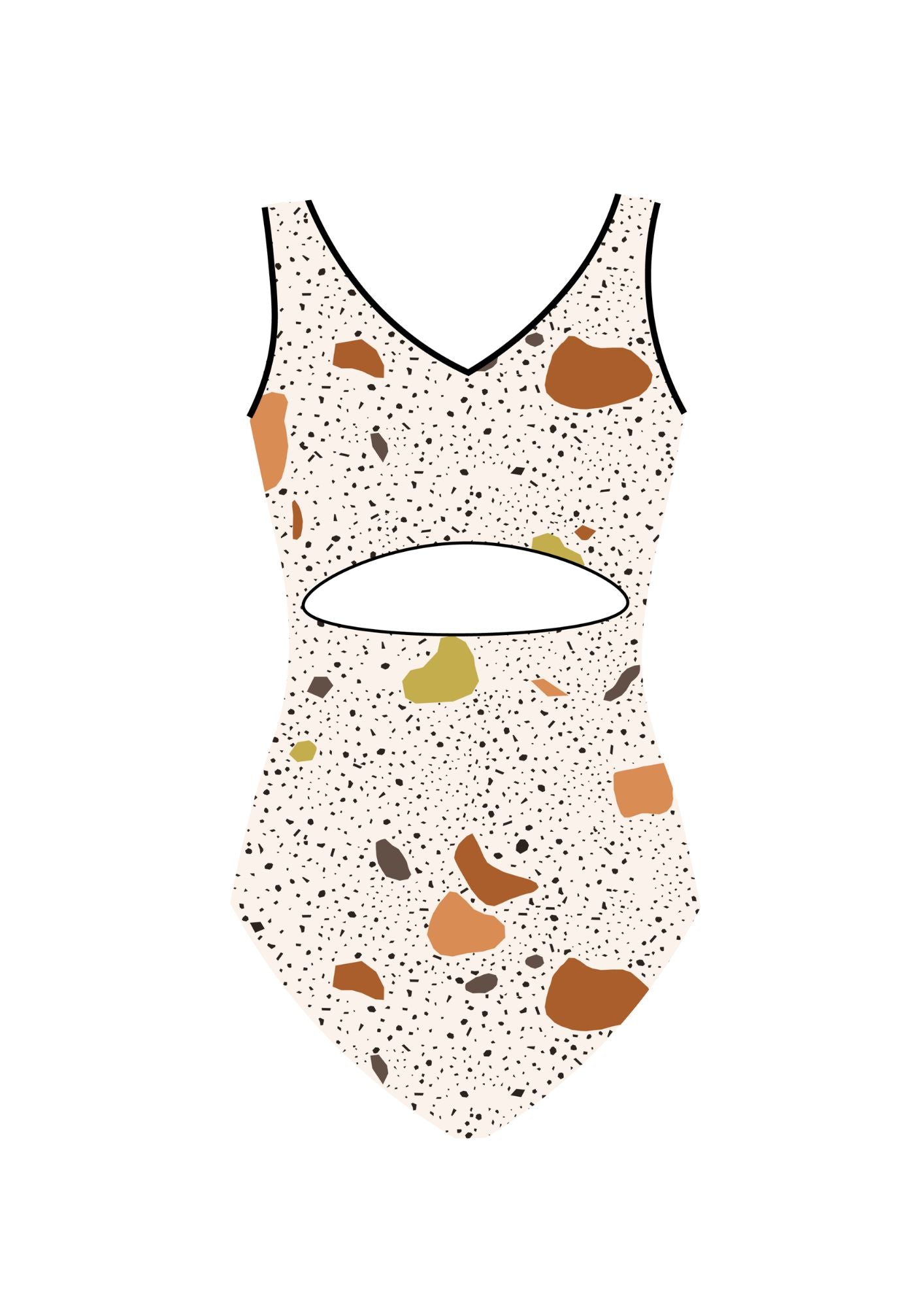 toscana printed training leotard for gymnastics trainings, worn by a gymnast girl